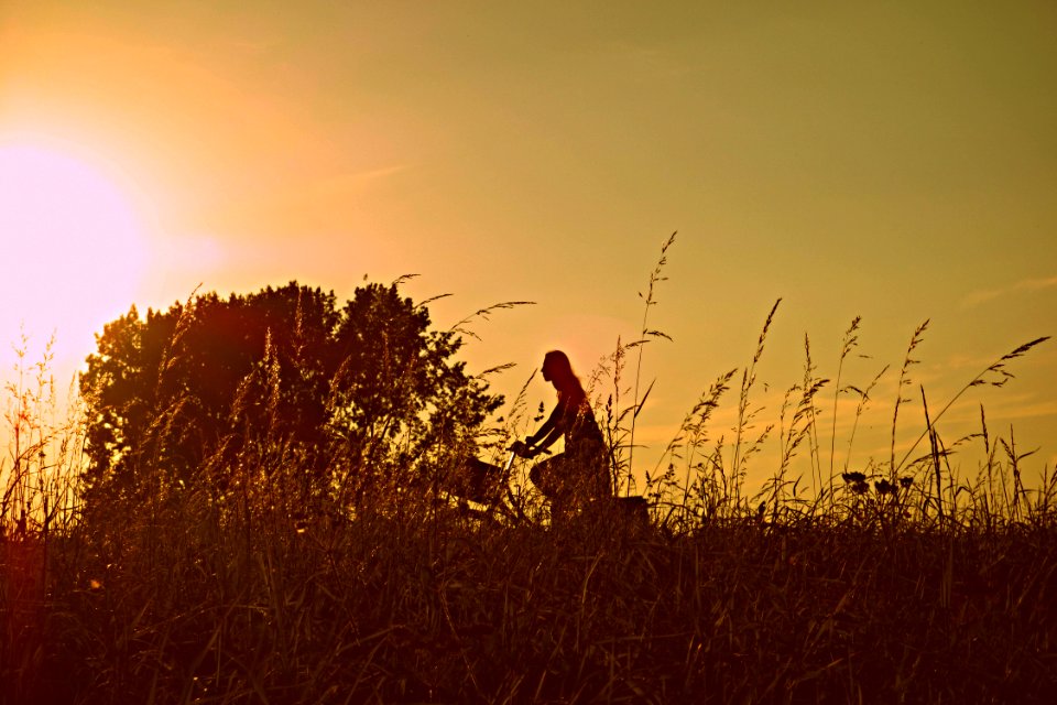 PUBLIC DOMAIN DEDICATION - Pixabay-Pexels Digionbew 16 25-08-16 Woman Cycling Into The Pink Sun LOW RES DSC00704