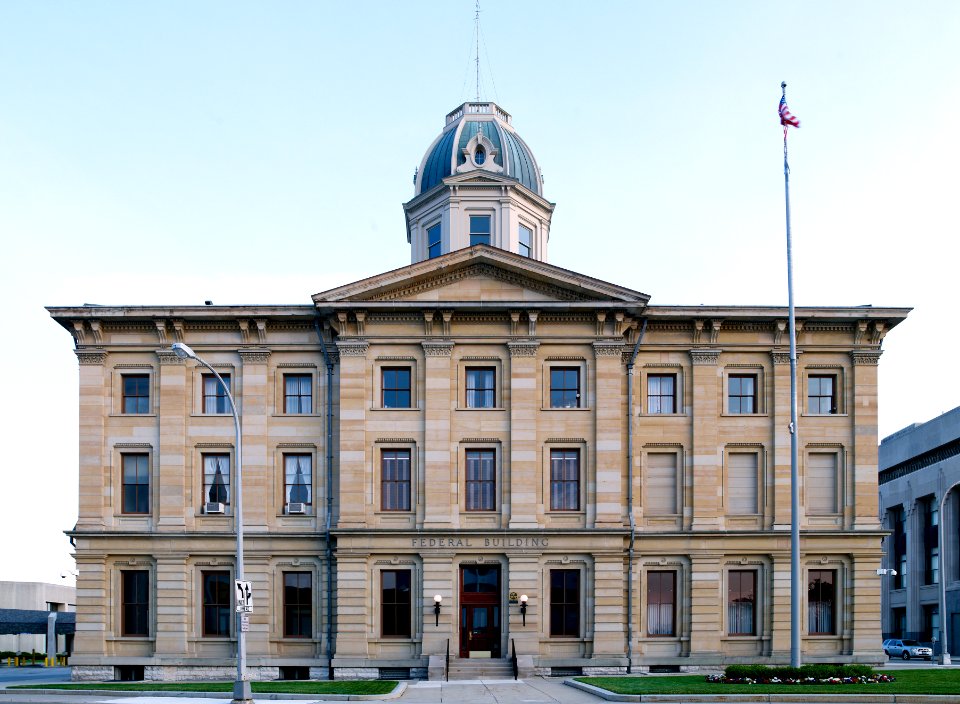 Full front, Federal Building and U.S Courthouse, Port Huron, Michigan (2008) by Carol M. Highsmith. Original image from Library of Congress.