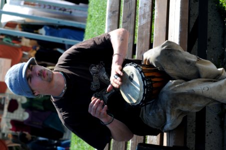Street Performer With Drum
