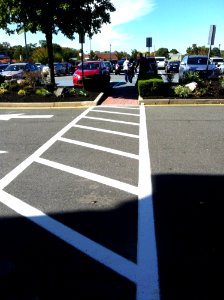 Crosswalk To Handicapped Parking