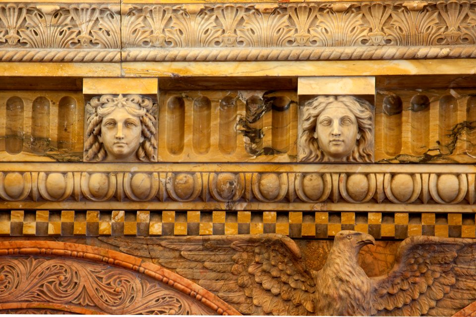 Details from the million dollar courthouse, the Theodore Levin United States Courthouse, Detroit Federal Building, Detroit, Michigan (2010) by Carol M. Highsmith. Original image from Library of Congress.