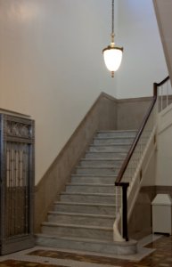 Stairs, Richard Sheppard Arnold U.S Post Office and Courthouse in Little Rock, Arkansas (2010) by Carol M. Highsmith. Original image from Library of Congress.