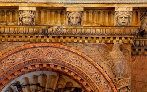 Details from the million dollar courthouse, the Theodore Levin United States Courthouse, Detroit Federal Building, Detroit, Michigan (2010) by Carol M. Highsmith. Original image from Library of Congress. photo