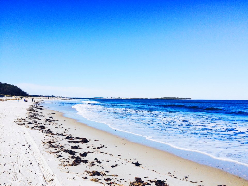 Beach With Blue Ocean Water