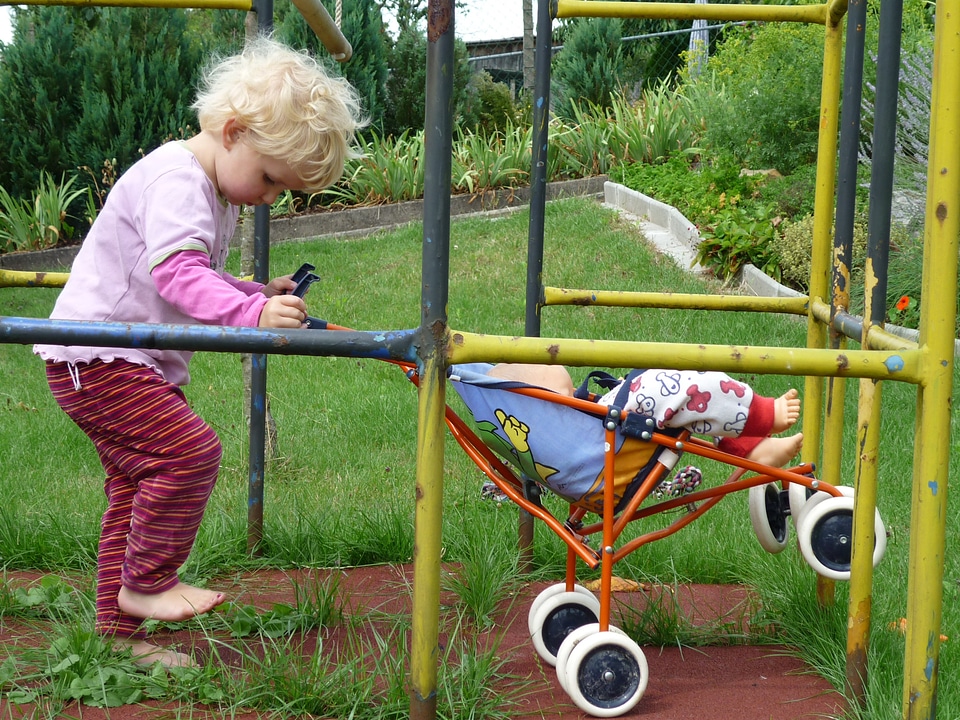 Doll prams playground blond