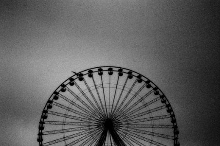 Ferris Wheel In Black White
