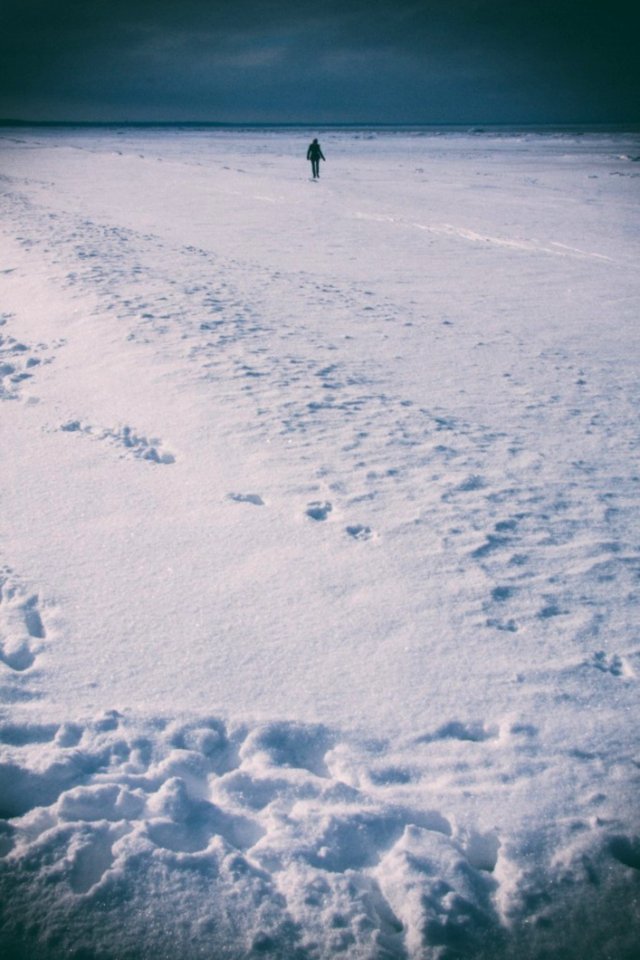 Snow Covered Beach