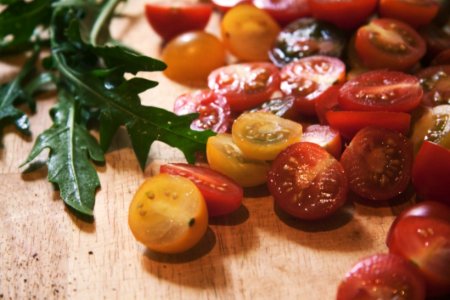 Ruccola Leaves And Cherry Tomatoes