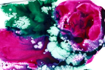 Watercolor Splat Pink And Green