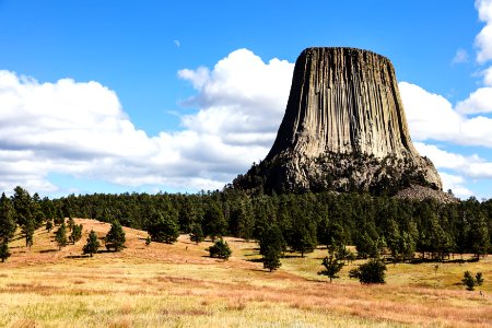 America's first declared national monument (in 1906): Devils Tower - Original image from Carol M. Highsmith’s America, Library of Congress collection. photo