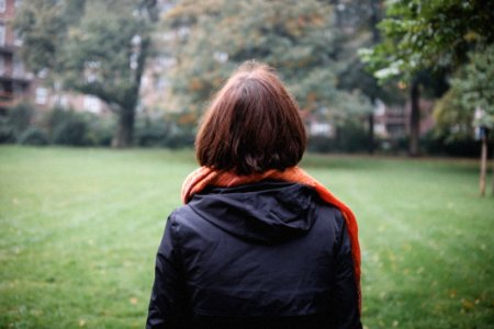 Woman In Autumn Park photo