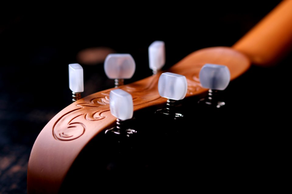Classic Guitar Head And Tuning Pegs