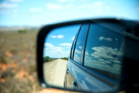 View Through Car Mirror
