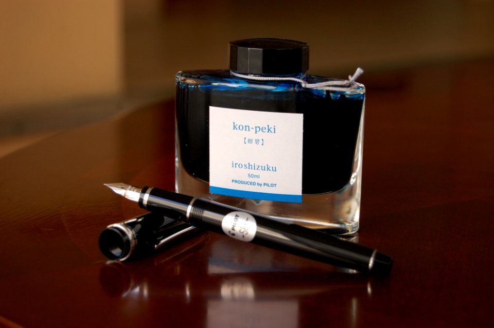Fountain Pen And Ink Bottle
