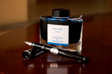 Fountain Pen And Ink Bottle