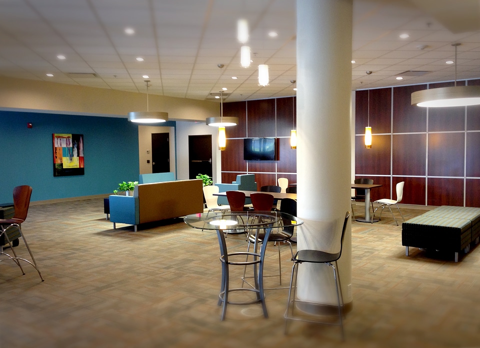 Contemporary lounge waiting room