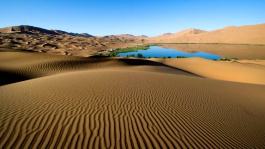 Desert Sands And Lake photo