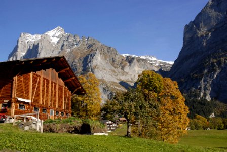 Wooden Chalet In The Alps photo