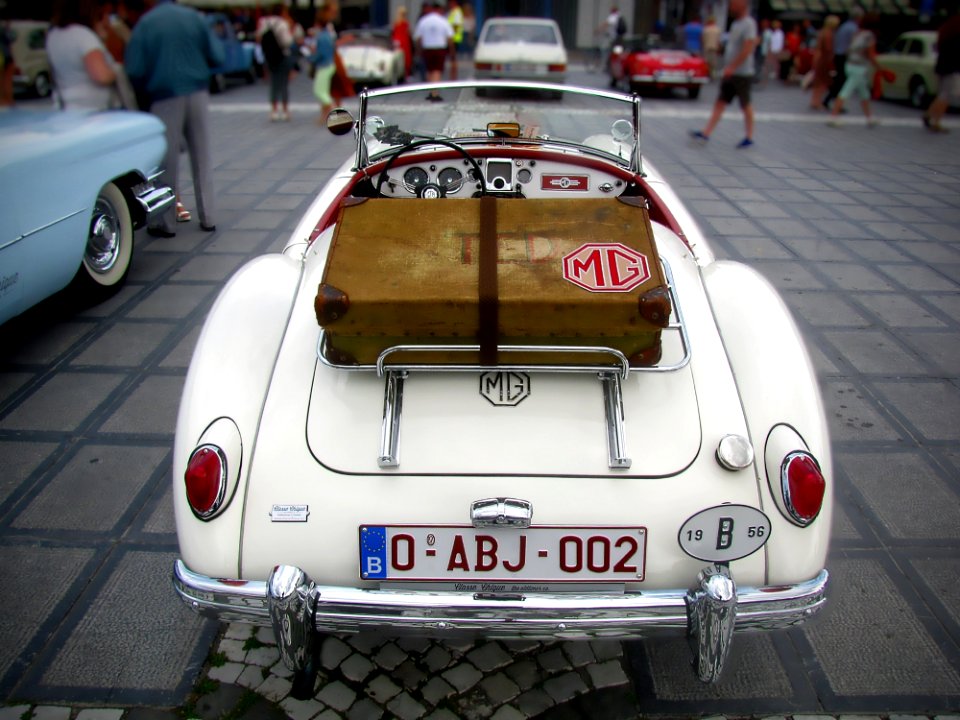 White Classic Mg Car