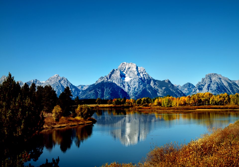 Grand Teton National Park view. Original image from Carol M. Highsmith’s America, Library of Congress collection.