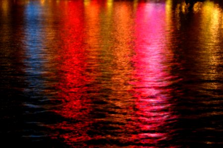 Multicolored Night Water Texture Las Vegas photo