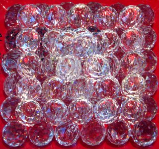 Clear Faceted Glass Spheres