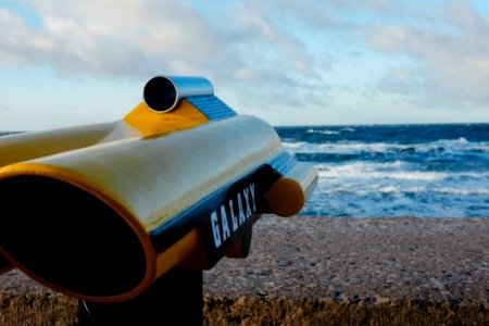 Touristic Binocular And Sea