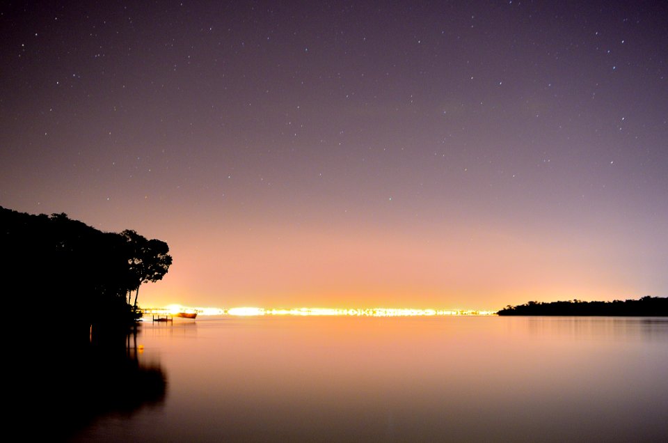 Sea Under Purple Sky