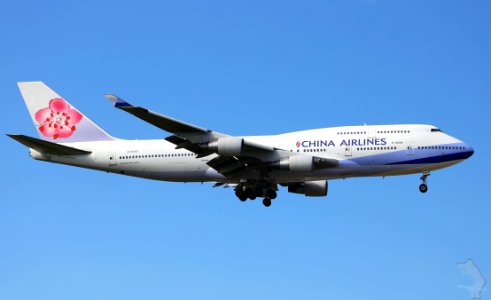 China Airlines Plane In Flight photo