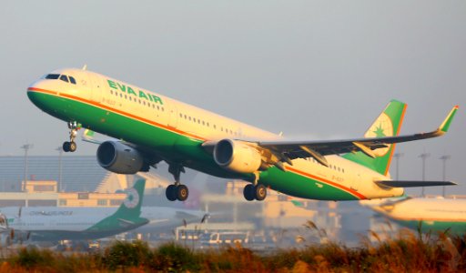 Eva Air Plane Takes Off