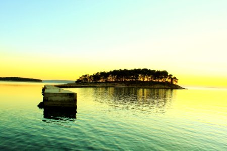 Island At Sunset
