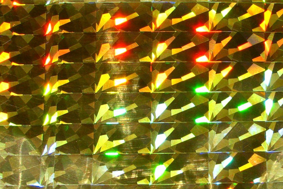 Gold-and-multicolor Foil