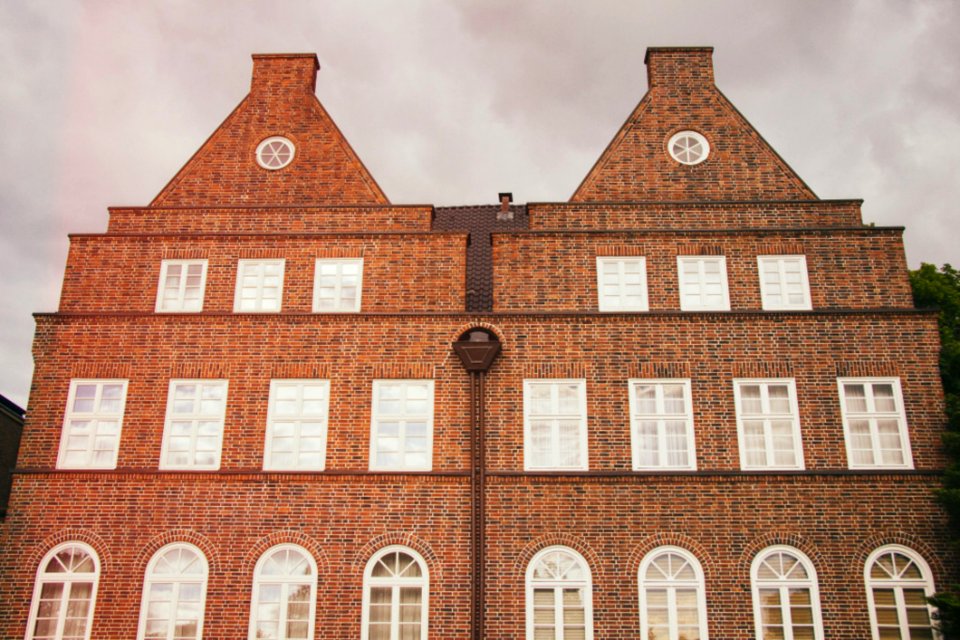 Red Brick Building Facade