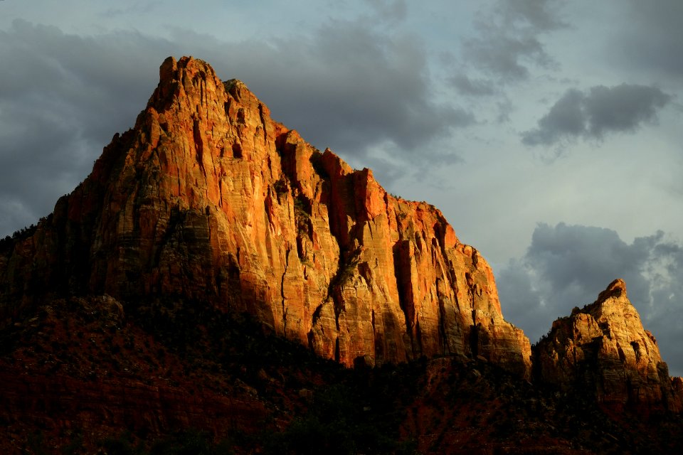 Rock Formation Under Overcast Sky