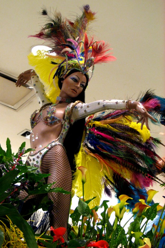 Mannequin With Feather Costume
