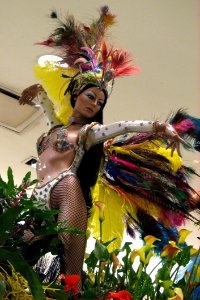 Mannequin With Feather Costume