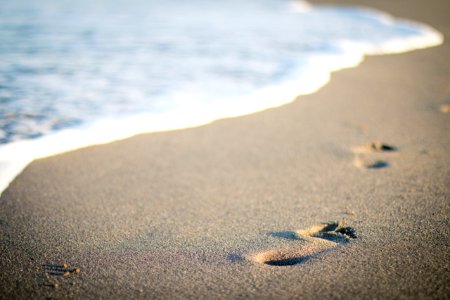 Footprints On The Beach photo