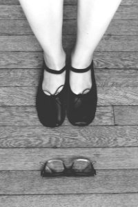 Black Leather Mary Jane Shoes photo
