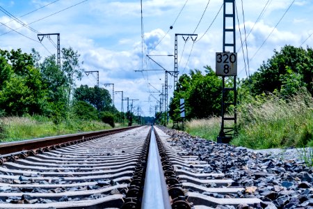 Clear Photo Of Train Rail During Daytime photo