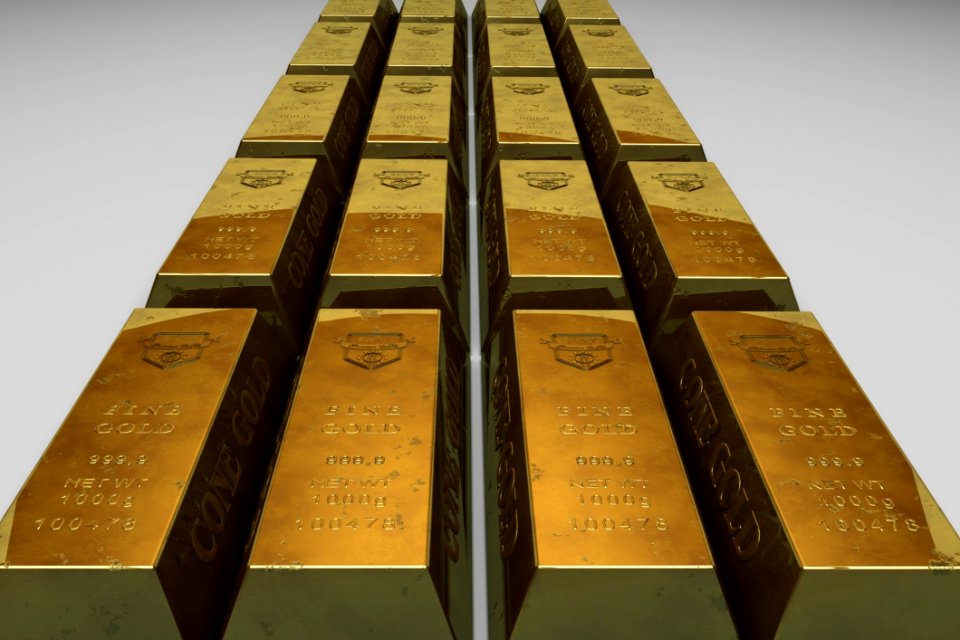 Shallow Focus Photo Of Gold Bars photo