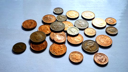 Bronze Collection Of Coins photo