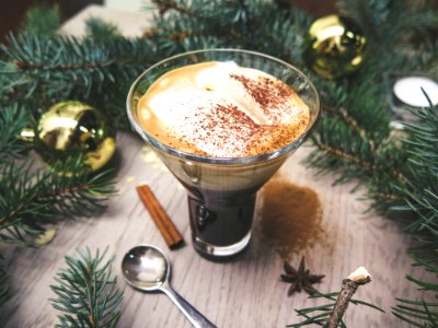 Silver Spoon Near Green Christmas Tree Indoors