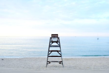 Grey Metal Step Ladder Near Beach During Daytime photo