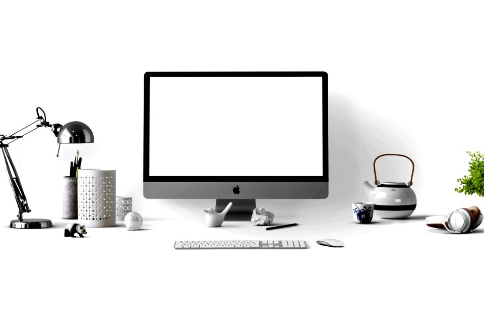 Silver Imac Near White Ceramic Kettle