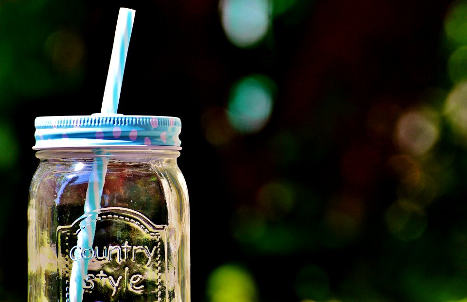 Country Style Glass Mason Jar photo