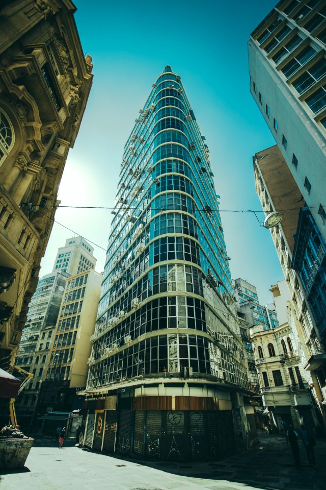 Tall Office Building In City