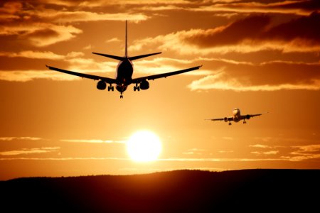 Silhouette Of Airplanes
