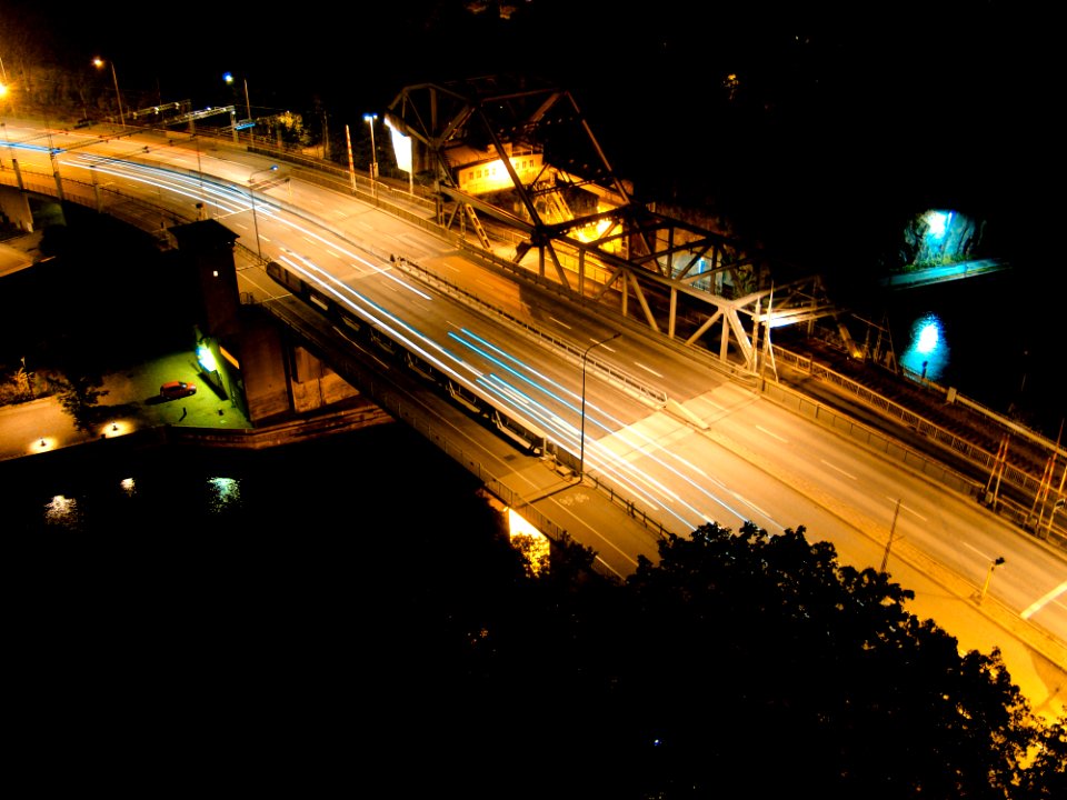 Grey Road During Nighttime