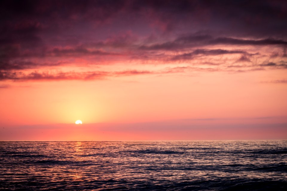 Sunset In Open Sea