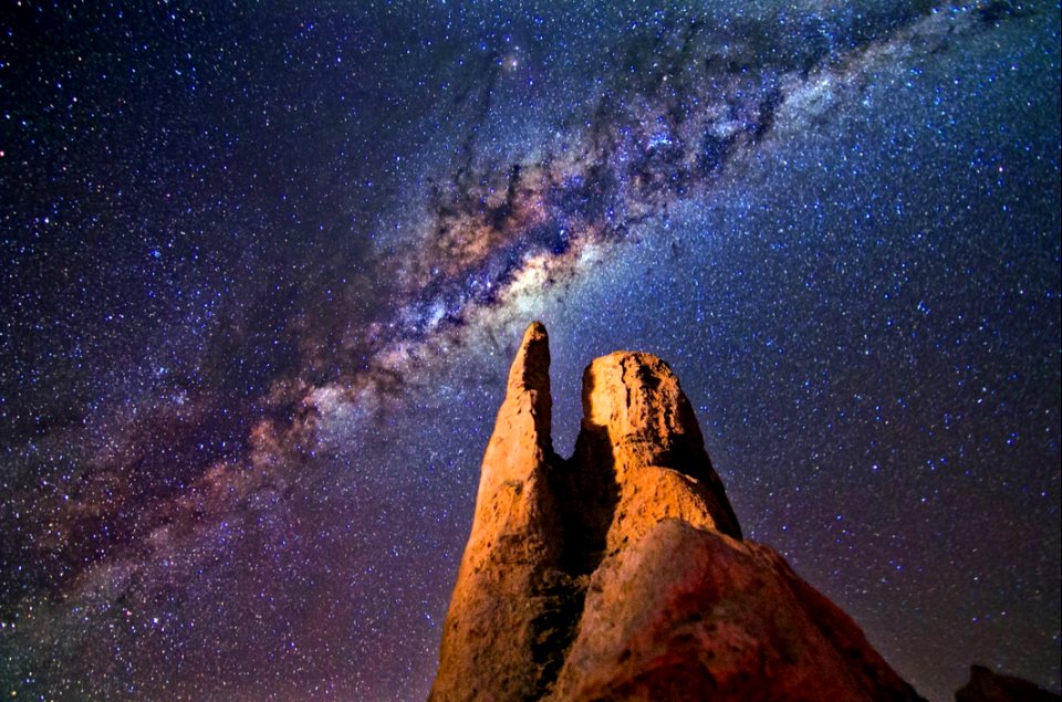 Rock Formation During Night Time